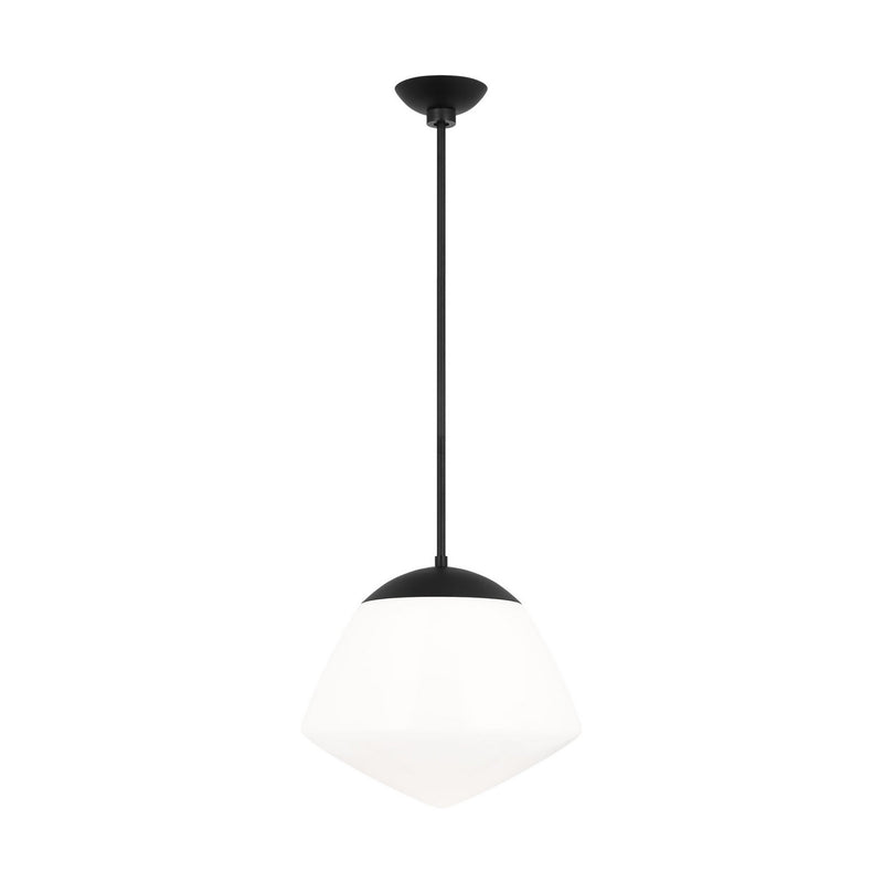Visual Comfort Studio EP1361MBK One Light Pendant, Midnight Black
