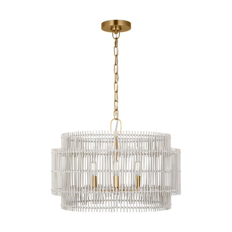 Visual Comfort Studio EP1394BBS Four Light Pendant, Burnished Brass