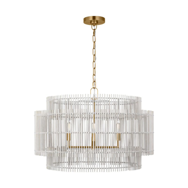 Visual Comfort Studio EP1404BBS Four Light Pendant, Burnished Brass