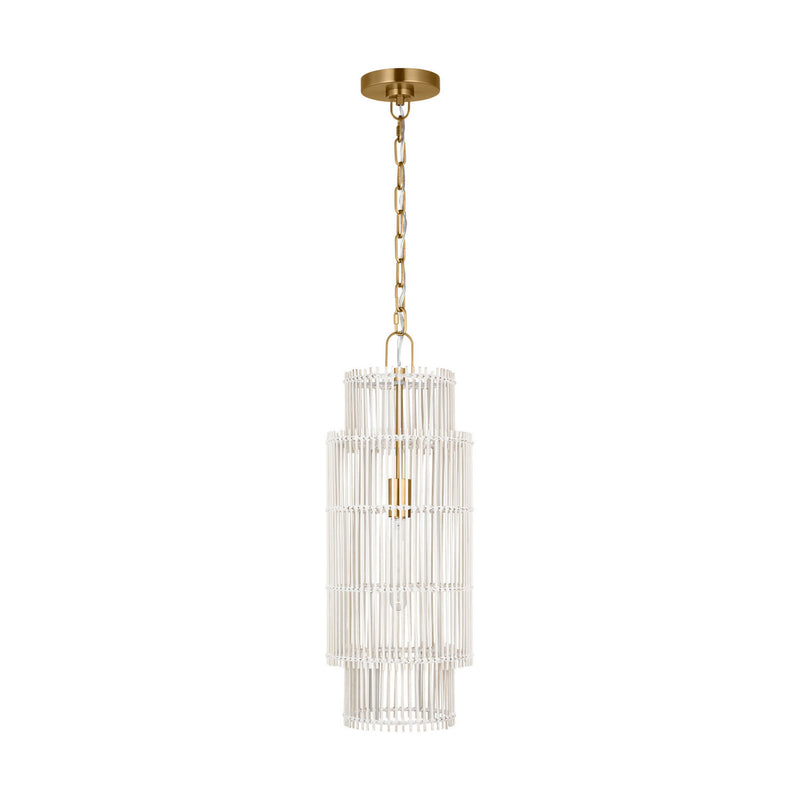 Visual Comfort Studio EP1411BBS One Light Pendant, Burnished Brass