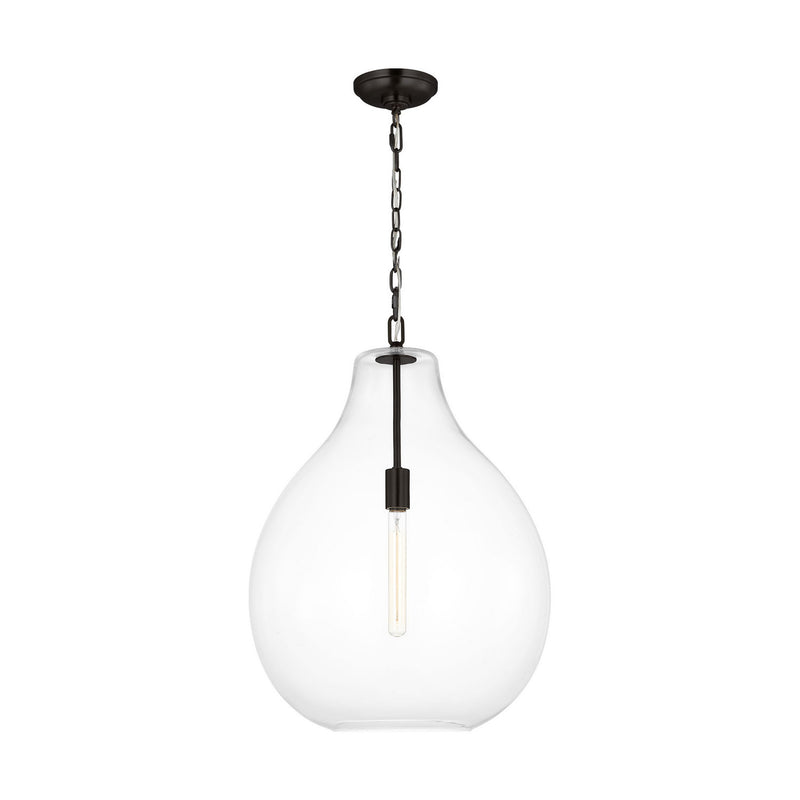 Visual Comfort Studio EP1441AI One Light Pendant, Aged Iron