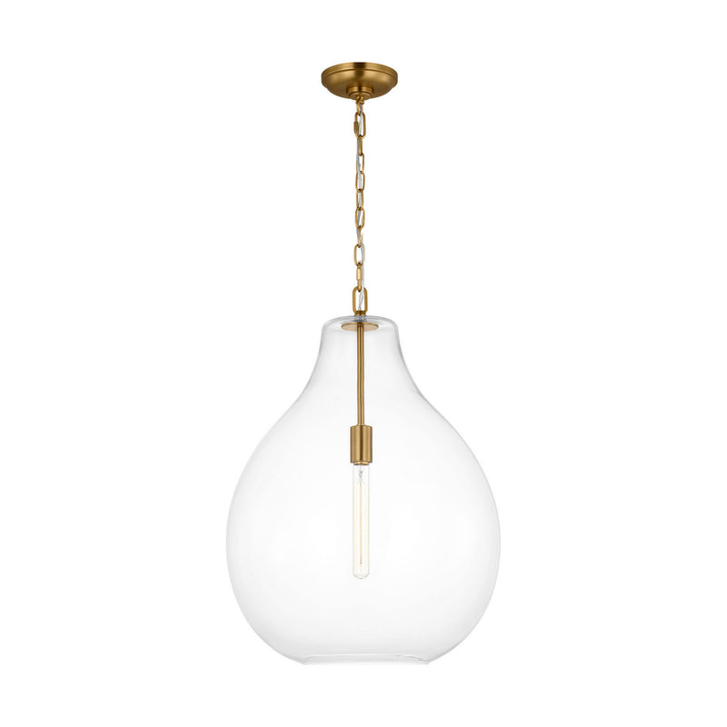 Visual Comfort Studio EP1441BBS One Light Pendant, Burnished Brass