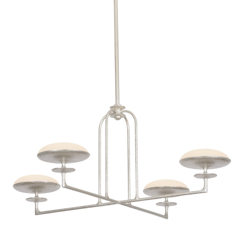 Troy Lighting F2139-WSL LED Chandelier, Warm Silver Leaf
