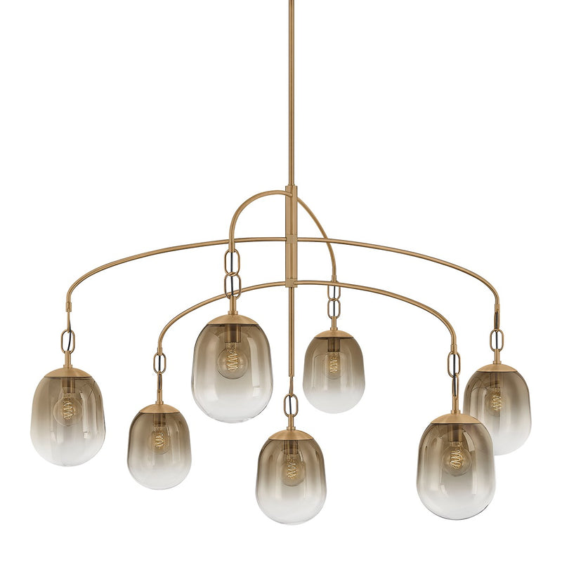 Troy Lighting F2559-PBR Seven Light Chandelier, Patina Brass
