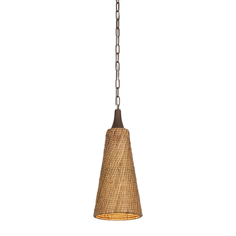 Troy Lighting F2709-BRL One Light Pendant, Bronze Leaf