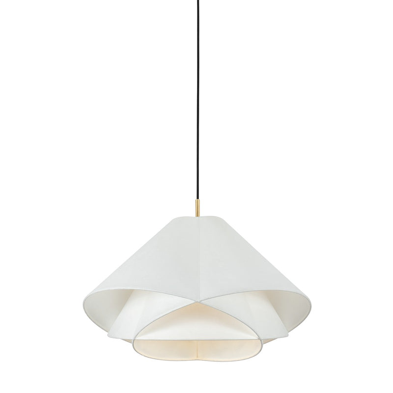 Troy Lighting F2825-VGL One Light Pendant, Vintage Gold Leaf