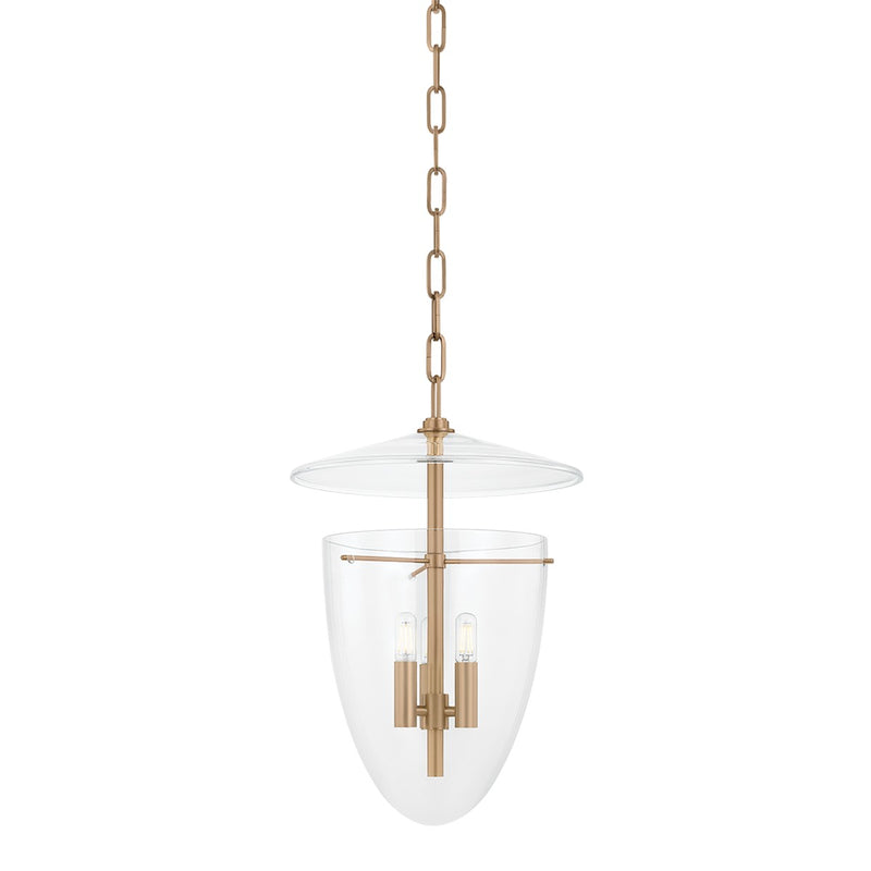 Troy Lighting F4414-PBR Three Light Lantern, Patina Brass