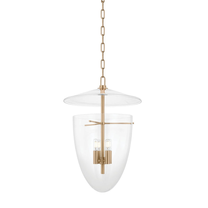 Troy Lighting F4418-PBR Four Light Lantern, Patina Brass