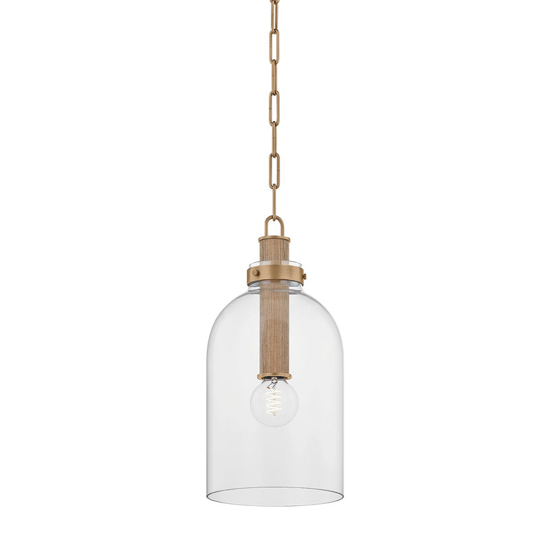 Troy Lighting F4909-PBR One Light Pendant, Patina Brass