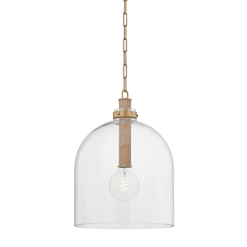 Troy Lighting F4916-PBR One Light Pendant, Patina Brass