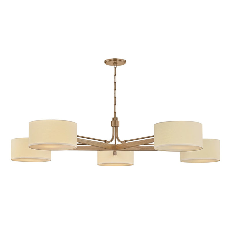 Troy Lighting F5665-PBR Five Light Chandelier, Patina Brass