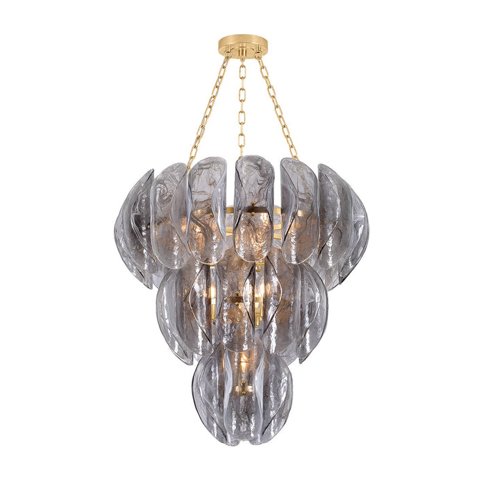 Corbett Lighting 518-36-VGL Ten Light Chandelier, Vintage Gold Leaf