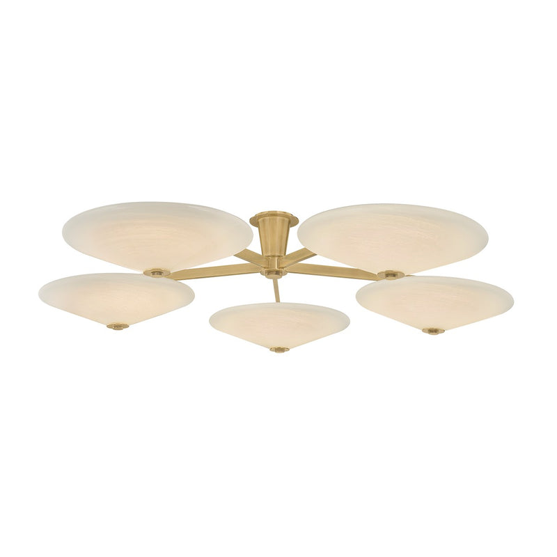 Corbett Lighting 521-60-VB LED Flush Mount, Vintage Brass