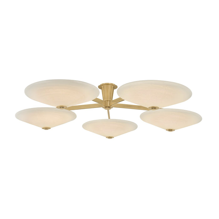 Corbett Lighting 521-60-VB LED Flush Mount, Vintage Brass