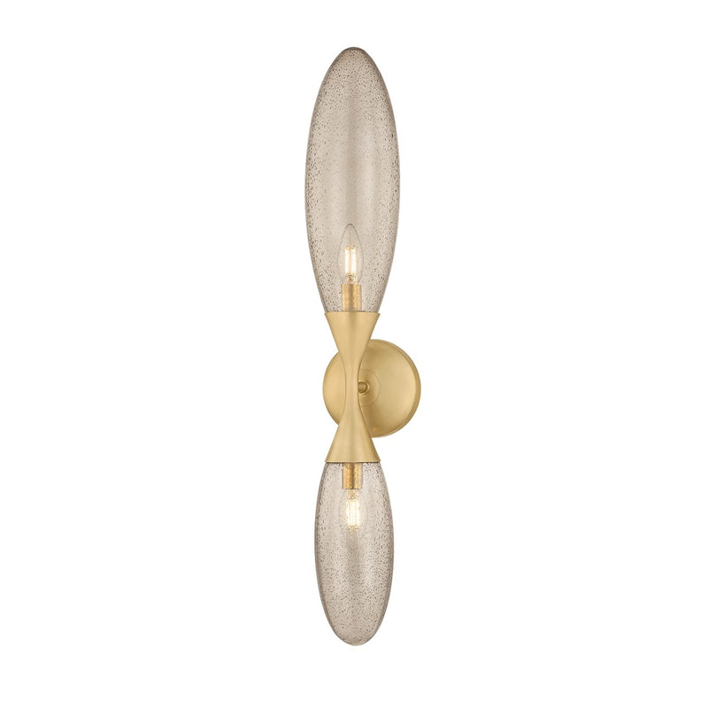 Corbett Lighting 497-02-VB Two Light Wall Sconce, Vintage Brass