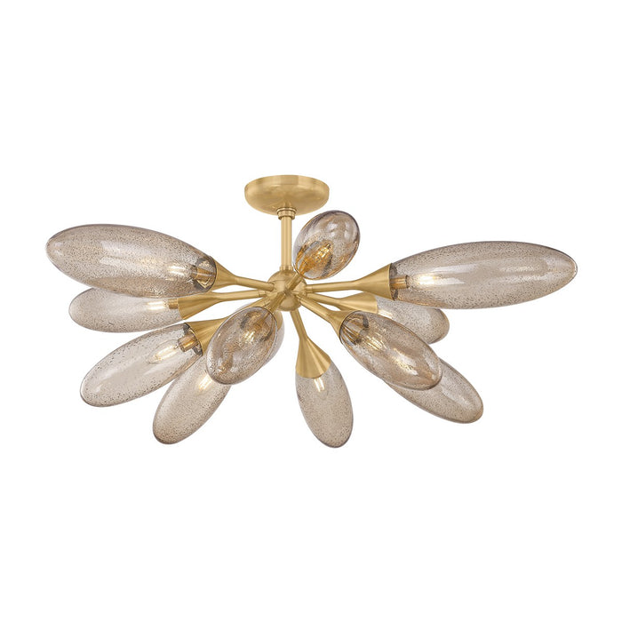 Corbett Lighting 497-12-VB 12 Light Semi Flush Mount, Vintage Brass