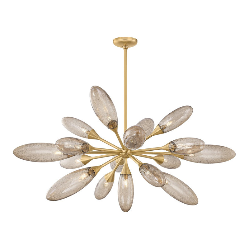 Corbett Lighting 497-52-VB 17 Light Chandelier, Vintage Brass