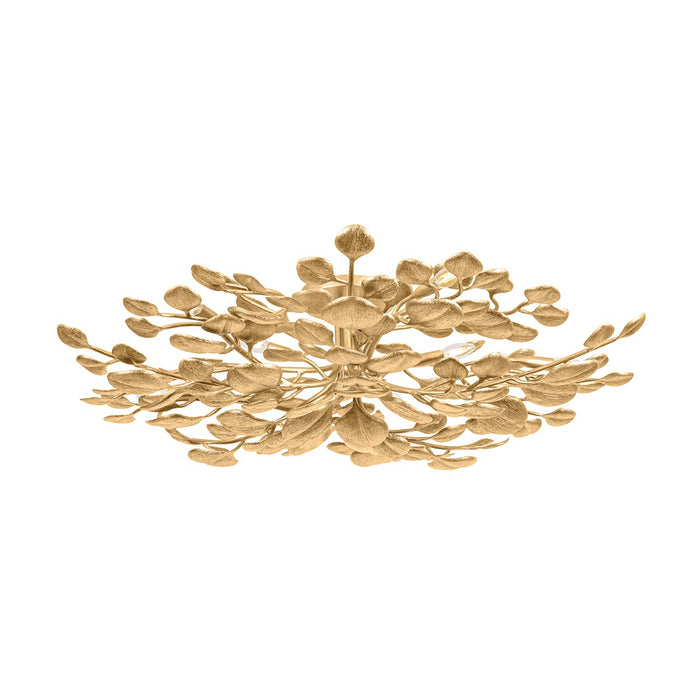 Corbett Lighting 499-50-VGL Ten Light Semi Flush Mount, Vintage Gold Leaf