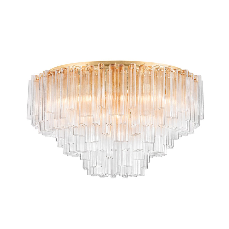 Corbett Lighting 502-48-VGL 39 Light Semi Flush Mount, Vintage Gold Leaf