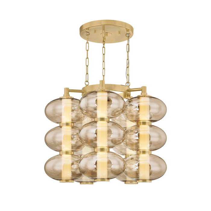 Corbett Lighting 504-31-VB LED Chandelier, Vintage Brass