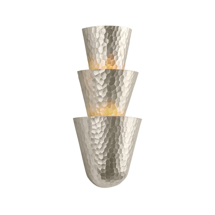 Corbett Lighting 508-03-WSL Three Light Wall Sconce, Warm Silver Leaf