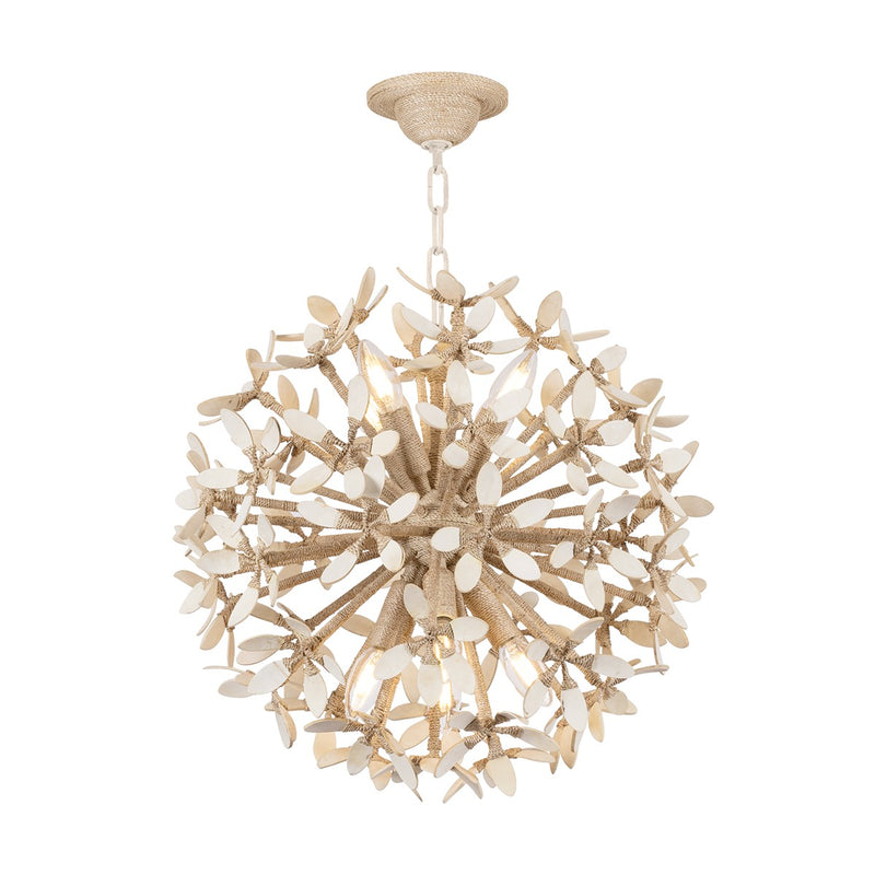 Corbett Lighting 511-20-IYC Eight Light Chandelier, Ivory Coco