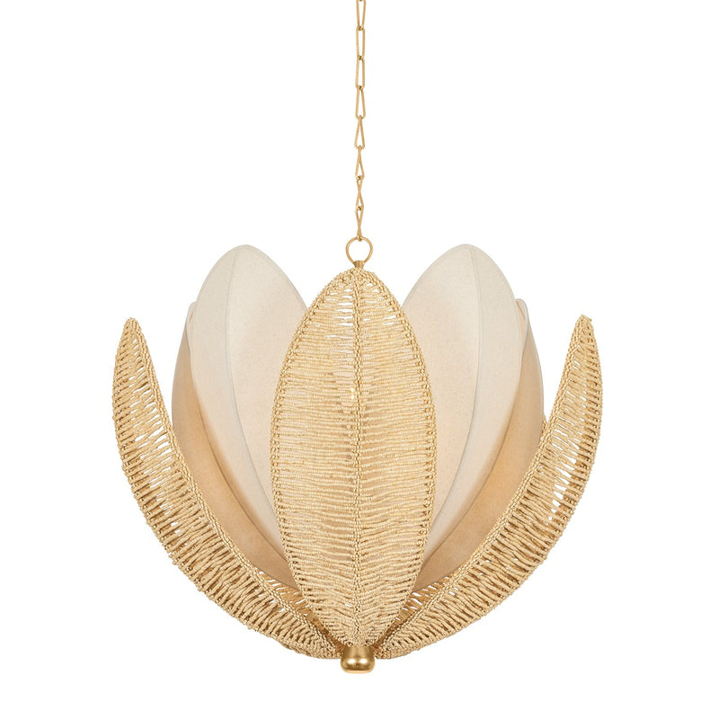 Corbett Lighting 513-36-VGL Ten Light Chandelier, Vintage Gold Leaf