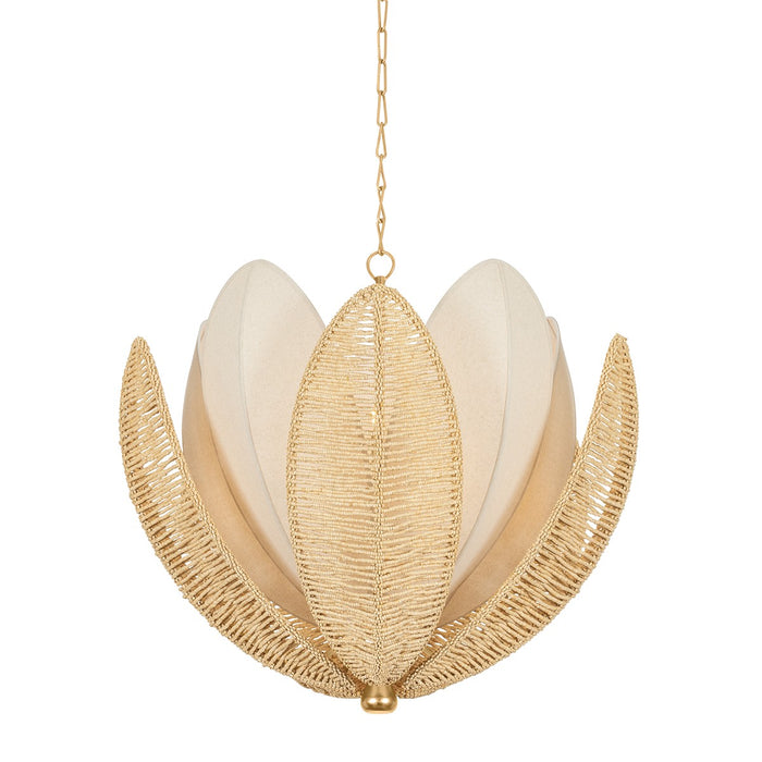 Corbett Lighting 513-36-VGL Ten Light Chandelier, Vintage Gold Leaf