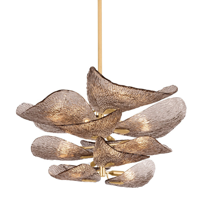 Corbett Lighting 515-35-VGL 12 Light Chandelier, Vintage Gold Leaf