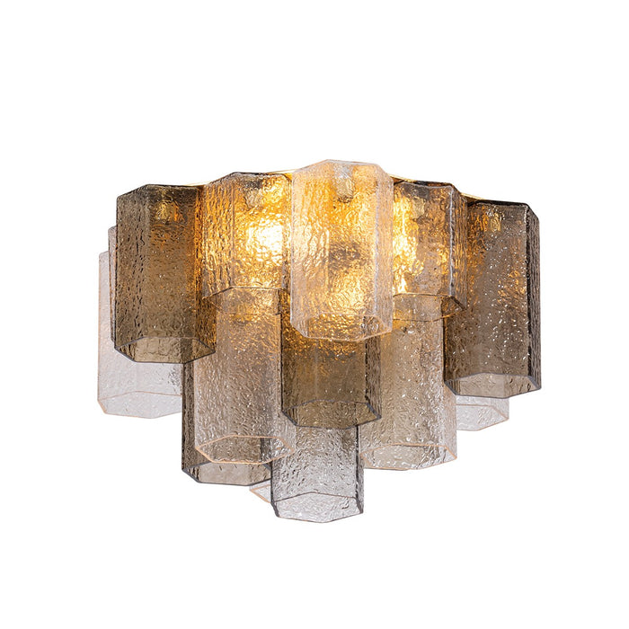 Corbett Lighting 516-19-VGL Four Light Semi Flush Mount, Vintage Gold Leaf