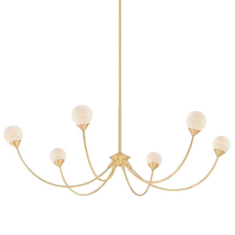 Mitzi H1051806-AGB LED Chandelier, Aged Brass