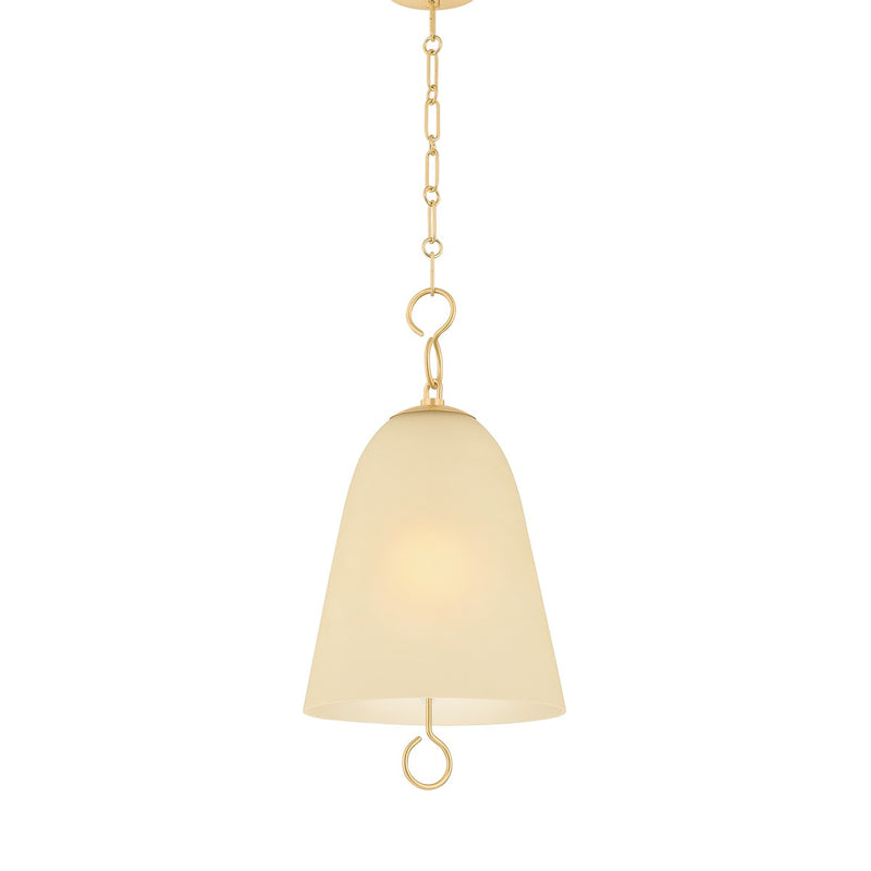 Mitzi H1058701S-AGB One Light Pendant, Aged Brass