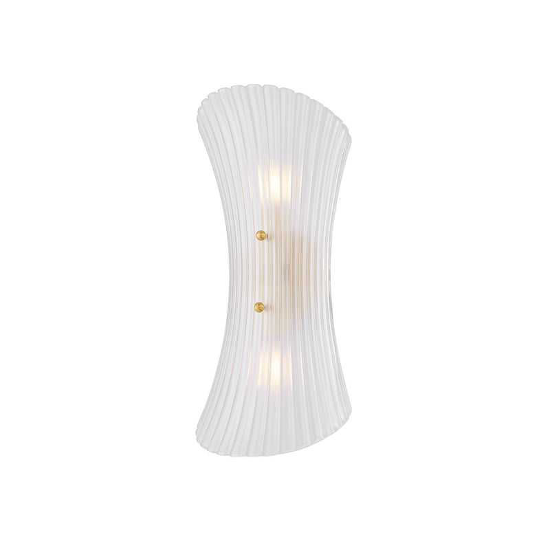 Mitzi H1060102-AGB Two Light Wall Sconce, Aged Brass