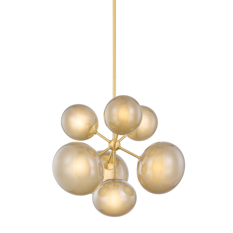 Mitzi H1073807-AGB Seven Light Chandelier, Aged Brass