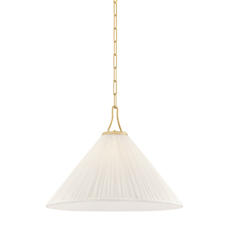 Mitzi H1076701L-AGB One Light Pendant, Aged Brass
