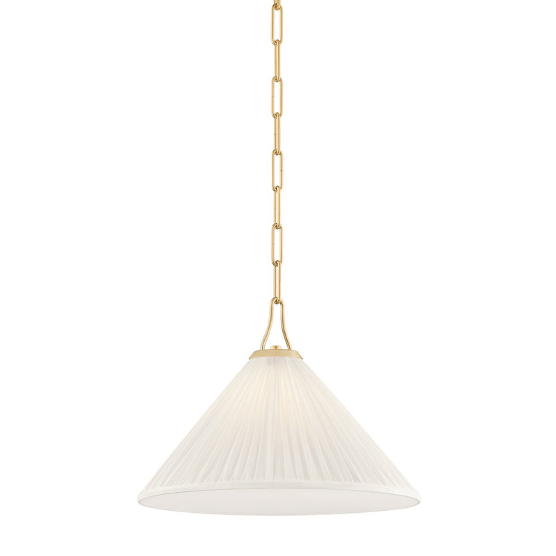 Mitzi H1076701S-AGB One Light Pendant, Aged Brass