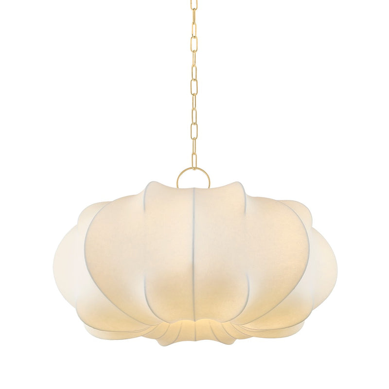Mitzi H916701L-AGB One Light Pendant, Aged Brass