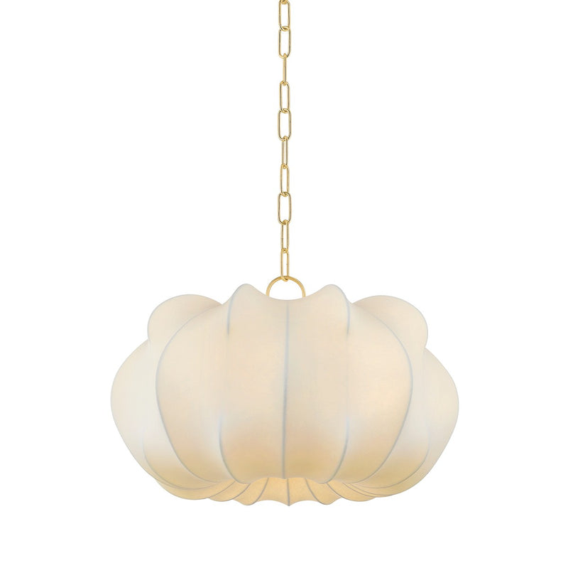 Mitzi H916701S-AGB One Light Pendant, Aged Brass
