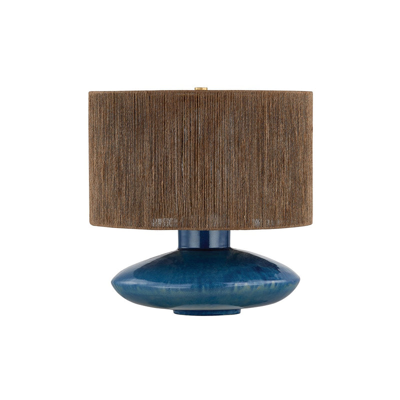 Mitzi HL1034201-AGB/CSA One Light Table Lamp, Aged Brass/Ceramic Shadow Amphora