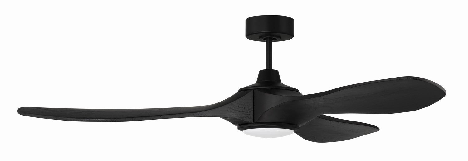 Craftmade EVY60FB3-NWF 60" Ceiling Fan, Flat Black