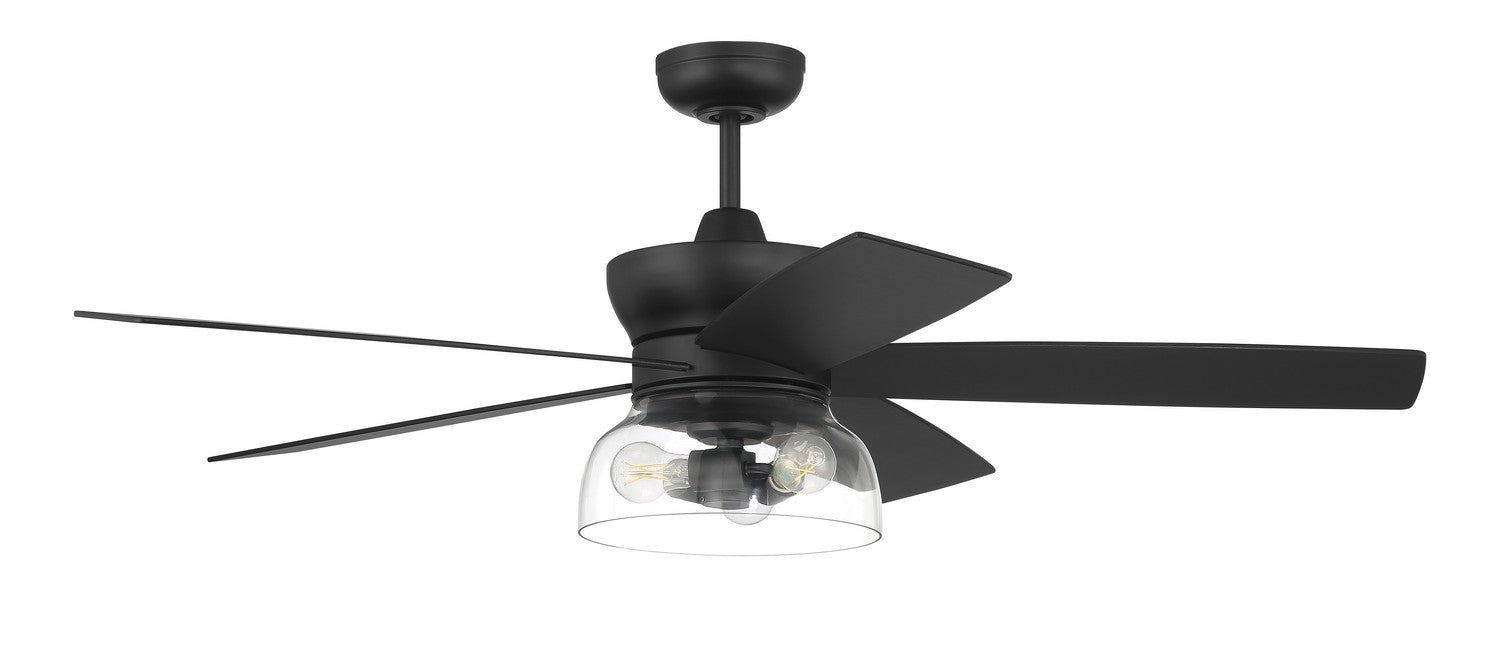 Craftmade GBN52FB5-NWF 52" Ceiling Fan, Flat Black