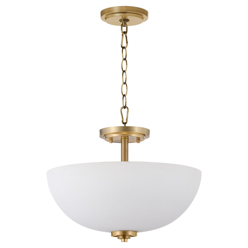 Quorum 2800-15-180 Three Light Dual Mount, Aged Brass