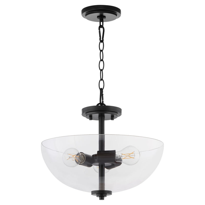 Quorum 2800-15-59 Three Light Dual Mount, Matte Black