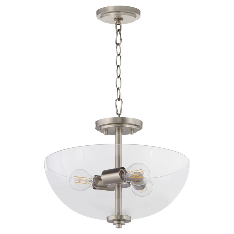 Quorum 2800-15-65 Three Light Dual Mount, Satin Nickel