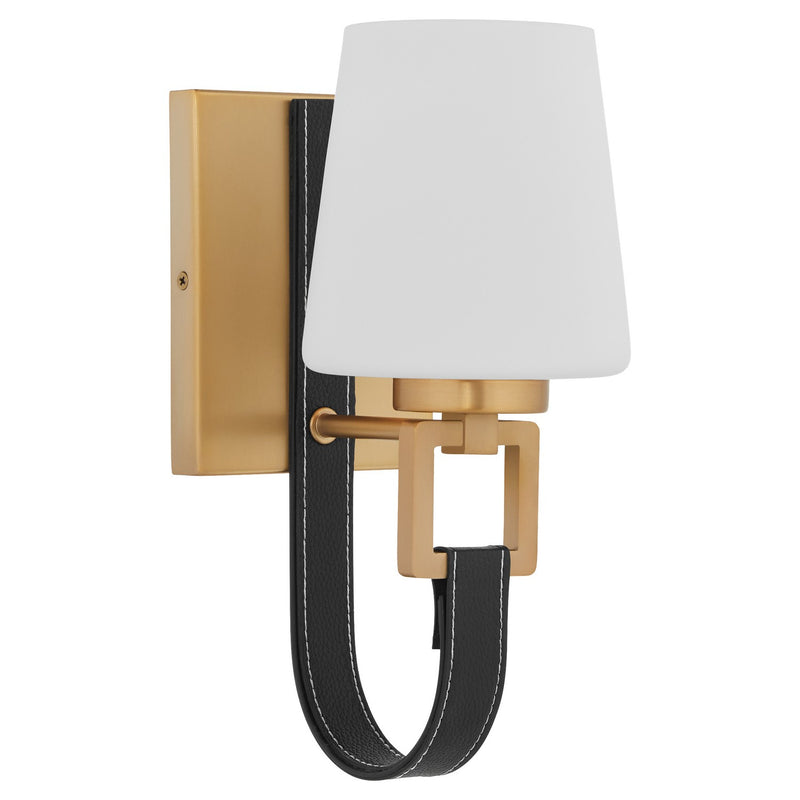 Quorum 535-1-80 One Light Wall Mount, Aged Brass|Aged Brass