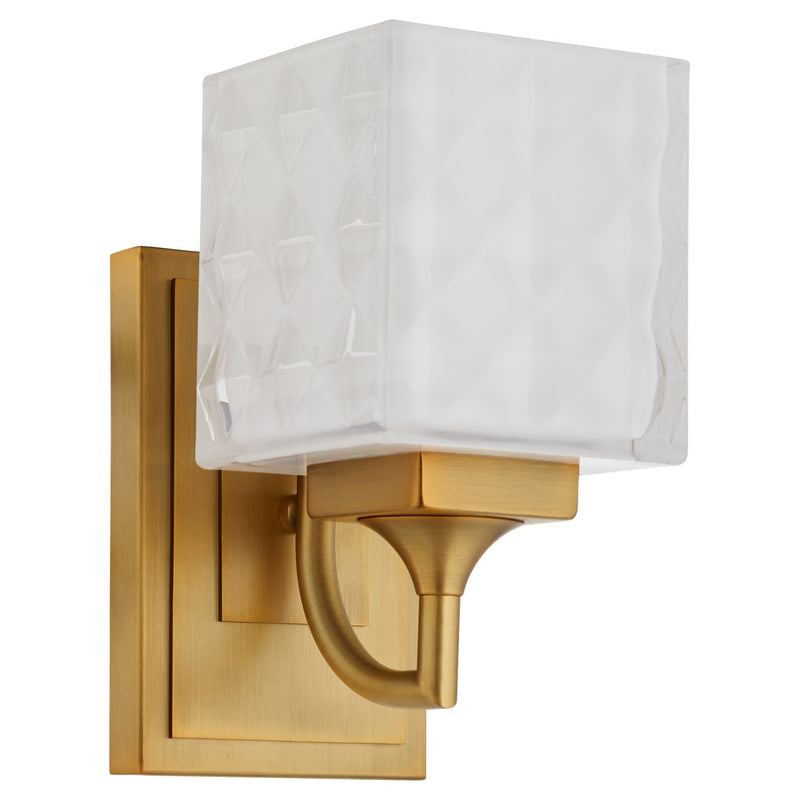 Quorum 5502-1-47 One Light Wall Mount, Brushed Brass