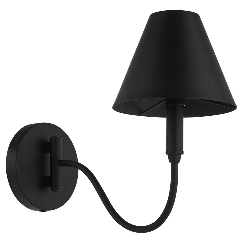 Quorum 5914-1-59 One Light Swing-Arm Lamp, Matte Black