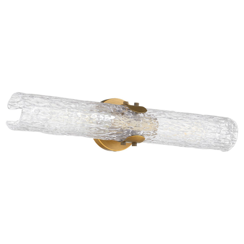 Quorum 593-2-147 Two Light Wall Sconce, Brushed Brass
