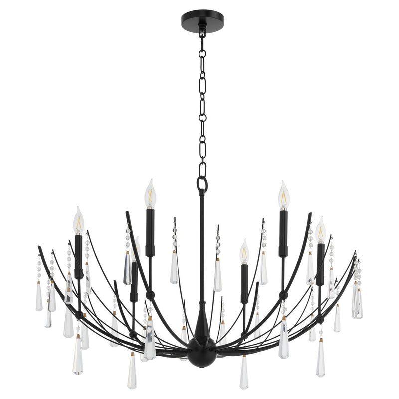 Quorum 673-6-59 Six Light Chandelier, Matte Black
