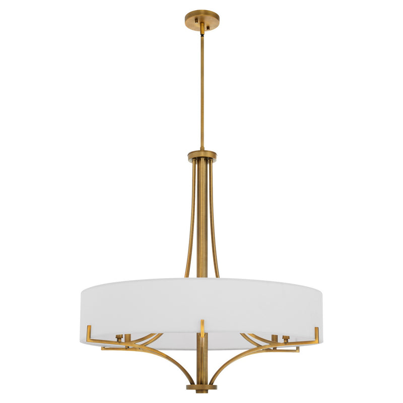 Quorum 841-6-47 Six Light Pendant, Brushed Brass